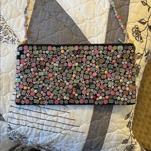 Floral Beaded Clutch